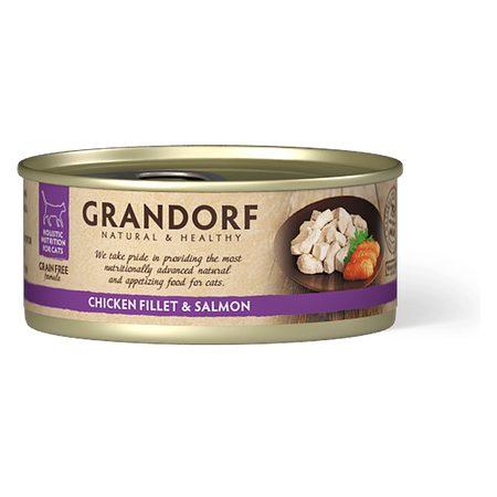 Mokra Karma Dla Kota Grandorf Filety Z Kurczaka I Łososia 6x70g