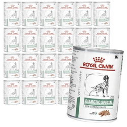 Royal Canin Veterinary VHN Dog Diabetic Low Carbohydrate Loaf 24x410g Mokra Karma Pasztet Dla Psów Kontrola Cukru
