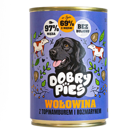 Dobry Pies 7x400g Mokra Karma Dla Dorosłych Psów Wszystkich Ras Mix Smaków 6+1 GRATIS
