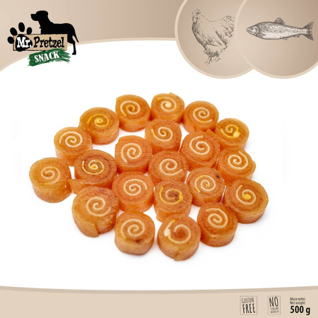 Mr. Pretzel Mini Przysmak Treningowy Dla Psa Sushi Z Kurczaka 500g