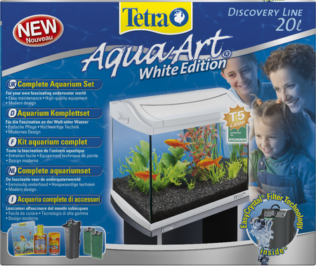 Tetra AquaArt Discover Line Aquarium Complete Set 20L white 20 L, white-Zestaw akwariowy biały