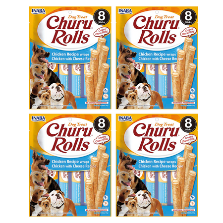 Inaba Dog Churu Rolls Wraps 32x12g Przysmak Dla Psa Kurczak Z Serem