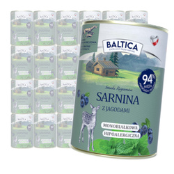 Baltica Sarnina z Jeżyną 24x400g Monoproteinowa Bezzbożowa Mokra Karma Dla Psa