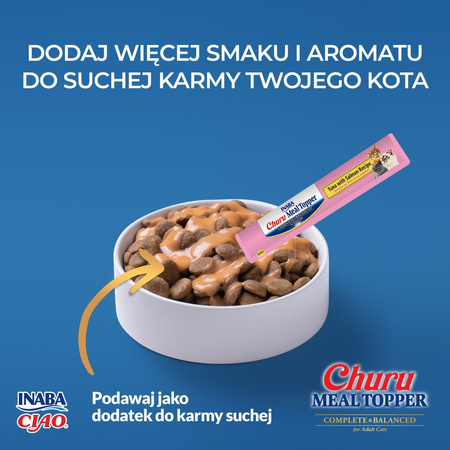 Inaba Cat Meal Topper 4x14g (56g) Kremowy Przysmak Dla Kota Pasta Tuńczyk z Łososiem