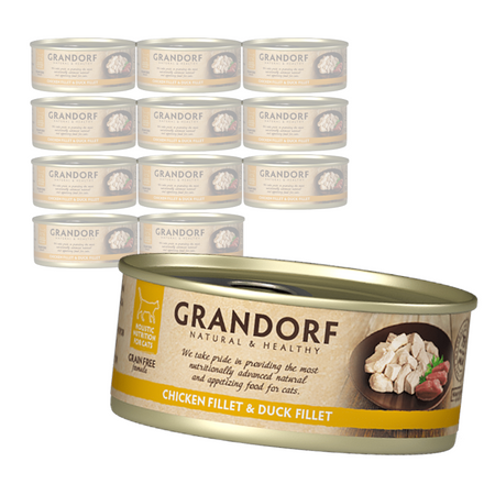 Mokra Karma Dla Kota Grandorf Filety Z Kurczaka I Kaczki 12x70g