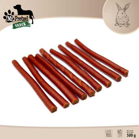 Mr. Pretzel Przysmak Dla Psa Kabanosy Paluszki Z Królika 500g