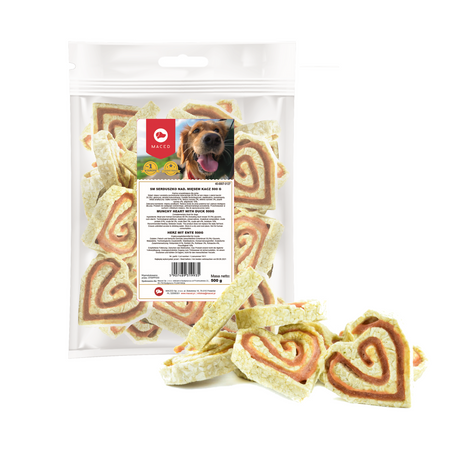 MACED Serduszko Kaczki Naturalny Suszony Przysmak Dla Psa 500 g