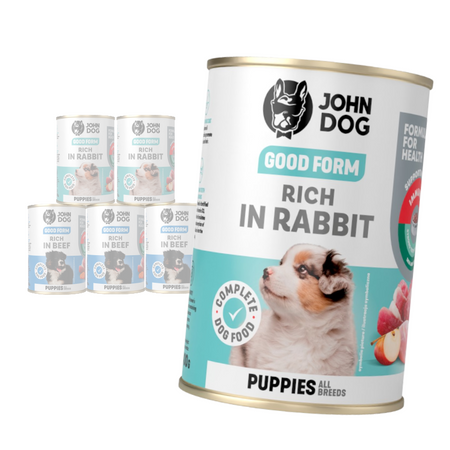 John Dog Good Form Junior Bogata W Królika I Wołowinę 6x400g Mokra Karma Dla Szczeniąt