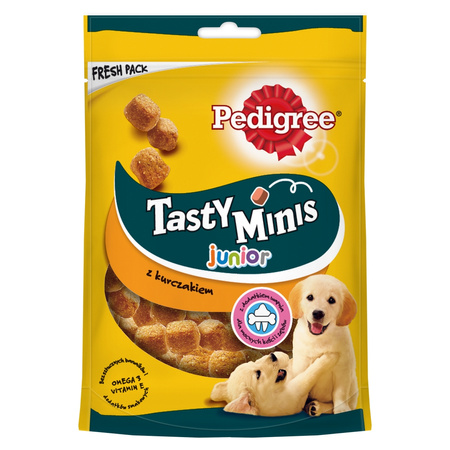 Pedigree Tasty Minis Junior 125g Przysmak Dla Szczeniąt z Kurczakiem