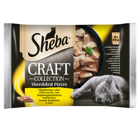 Karma mokra dla kotów Sheba Craft Collection Smaki Drobiowe 4x85g