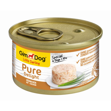 GimDog Pure Delight Kurczak 12x85g Mokra Karma Dla Psów Wrażliwych Małych Ras