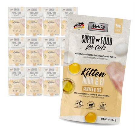 MAC's Kitten Mokra Karma Dla Kociąt Kurczak Jajko 12x100g