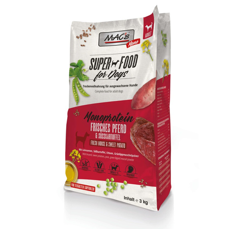 MAC's Dog Sucha Karma Monoproteinowa Z Koniną 3kg Dla Psów Skłonnych Do Alergii