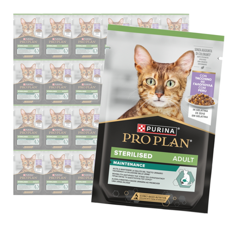 Purina Pro Plan Adult Sterilised Maintenance 24x85g Mokra Karma Dla Kota z Indykiem w Galaretce