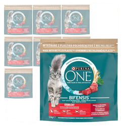 Purina One Bifensis Sterilcat 8x1,5kg Sucha Karma Dla Kota z Wołowiną