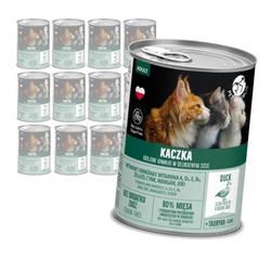 PetRepublic Bezzbożowa Mokra Karma Dla Kota 12x400g Kawałki W Sosie Z Kaczką