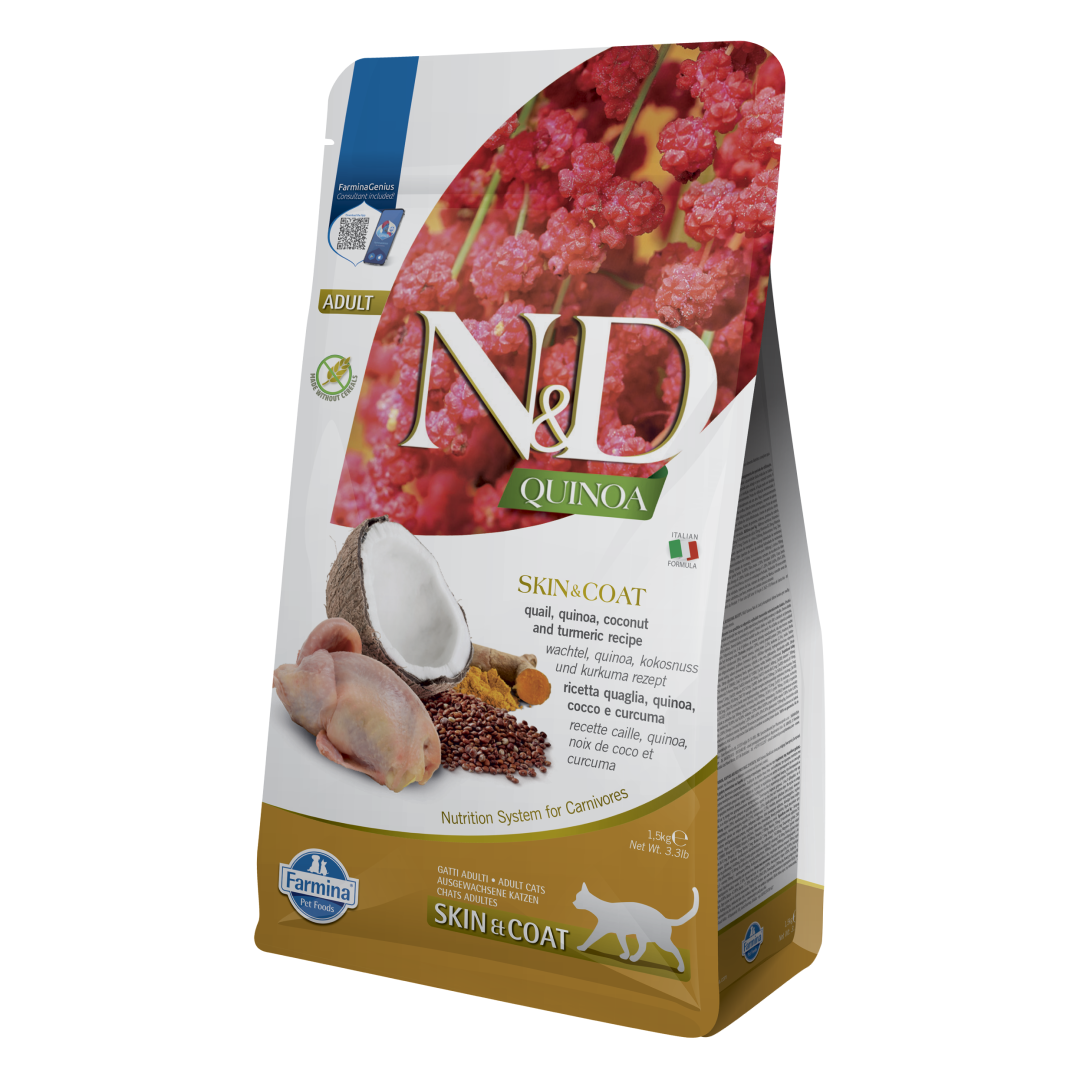Farmina N&D Cat Quinoa Skin & Coat Quail Sucha Karma z Przepiórką Dla Kota