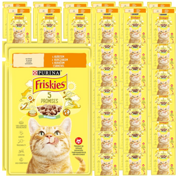 Purina Friskies z Kurczakiem 48x85g Mokra Karma Dla Kota w Sosie