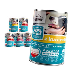 Frendi Mokra Karma Dla Psa Mix Smaków 6x400g Kawałki W Sosie Kurczak Wołowina Cielęcina