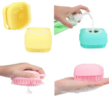 Szczotka Sylikonowa Do Kąpieli Dla Psa Kota Różowa