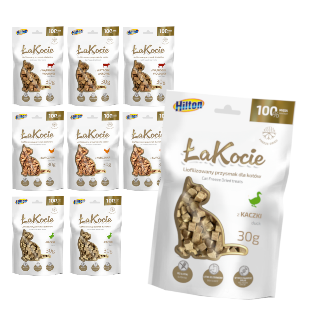 Hilton ŁaKocie Liofilizowane Naturalny Przysmak Dla Kota Mix 3 Smaków