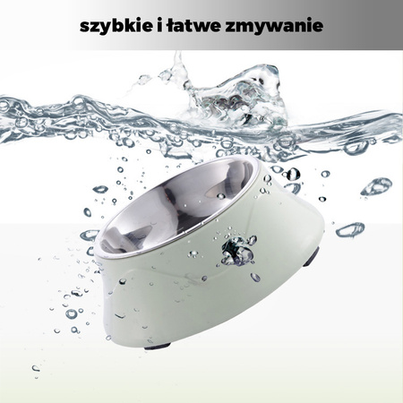 Miska dla psa kota pupila 19.2*7 cm, 2 w 1 Niebieska