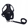 Lekkie Oddychające Szelki + Smycz Dla Psa Psów XL klatka 42-57 cm CZARNE