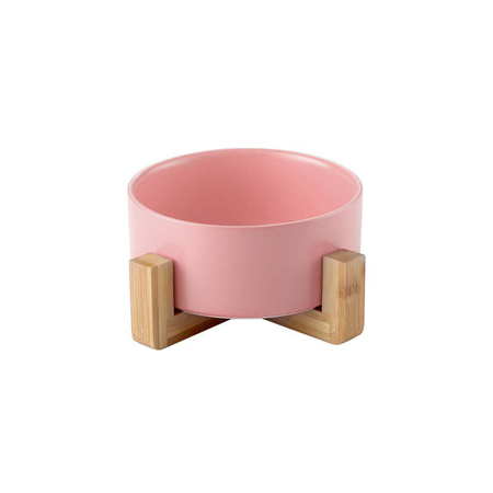 Różowa Miska Ceramiczna Bambus Dla Psa Kota 1.8l L