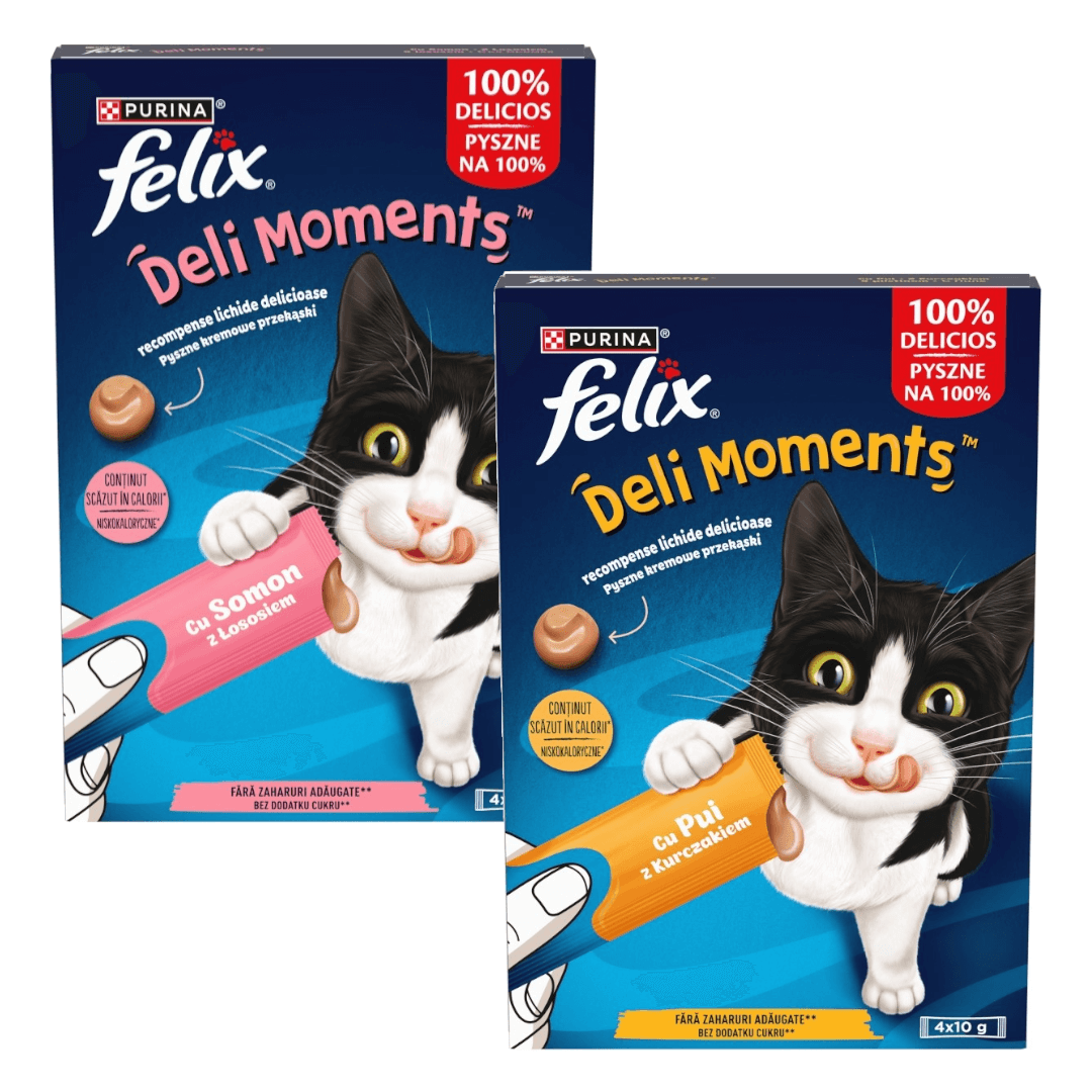 Felix Deli Moments Kremowe Przekąski Dla Kotów Z Kurczakiem I Łososiem