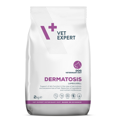 VetExpert Veterinary Diet Dermatosis Lamb & Krill 2kg Sucha Karma Weterynaryjna Dla Psów z Zaburzeniami Dermatologicznymi