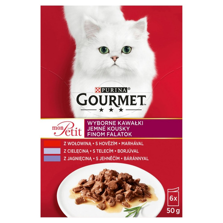 Purina Gourmet Mon Petit Mix Mięsnych Rybnych Smaków 36x50g Mokra Karma Dla Kota Wyborne Kawałki