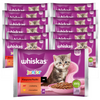 Whiskas Junior 13x340g Klasyczne Posiłki Mokra Karma Dla Kociąt W Sosie Kawałki Z Wołowiną I Z Kurczakiem