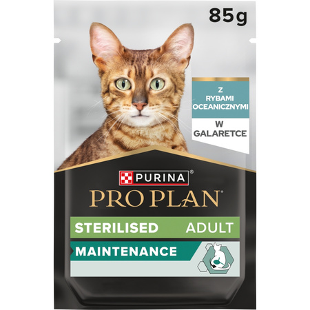 Purina Pro Plan Adult Sterilised Maintenance 6x85g Mokra Karma Dla Kota z Rybami Oceanicznymi w Galaretce