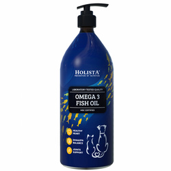 Holista Olej Omega 3 Dla Psa i Kota 1000ml Odporność Mocne Stawy Zdrowa Skóra i Sierść