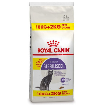 Royal Canin FHN Sterilised Karma Sucha Dla Kotów Dorosłych Sterylizowanych 12kg (10kg + 2kg GRATIS)