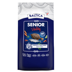 Baltica Senior Vitality M/L12kg Hipoalergiczna Sucha Karma Z Rybami Bałtyckimi Dla Psów Średnich i Dużych Ras