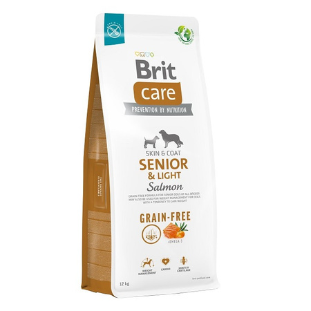 Brit Care Grain Free Senior & Light Salmon 12kg Bezzbożowa Karma Łosoś I Ziemniaki Dla Starszych Psów