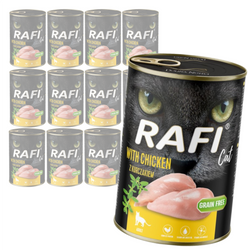 Rafi Cat Adult 12x400g Bezzbożowa Mokra Karma Dla Kota Z Kurczakiem