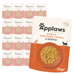 Applaws Cat Mokra Karma Dla Kota 16x70g Pierś z Kurczaka z Dynią w Bulionie