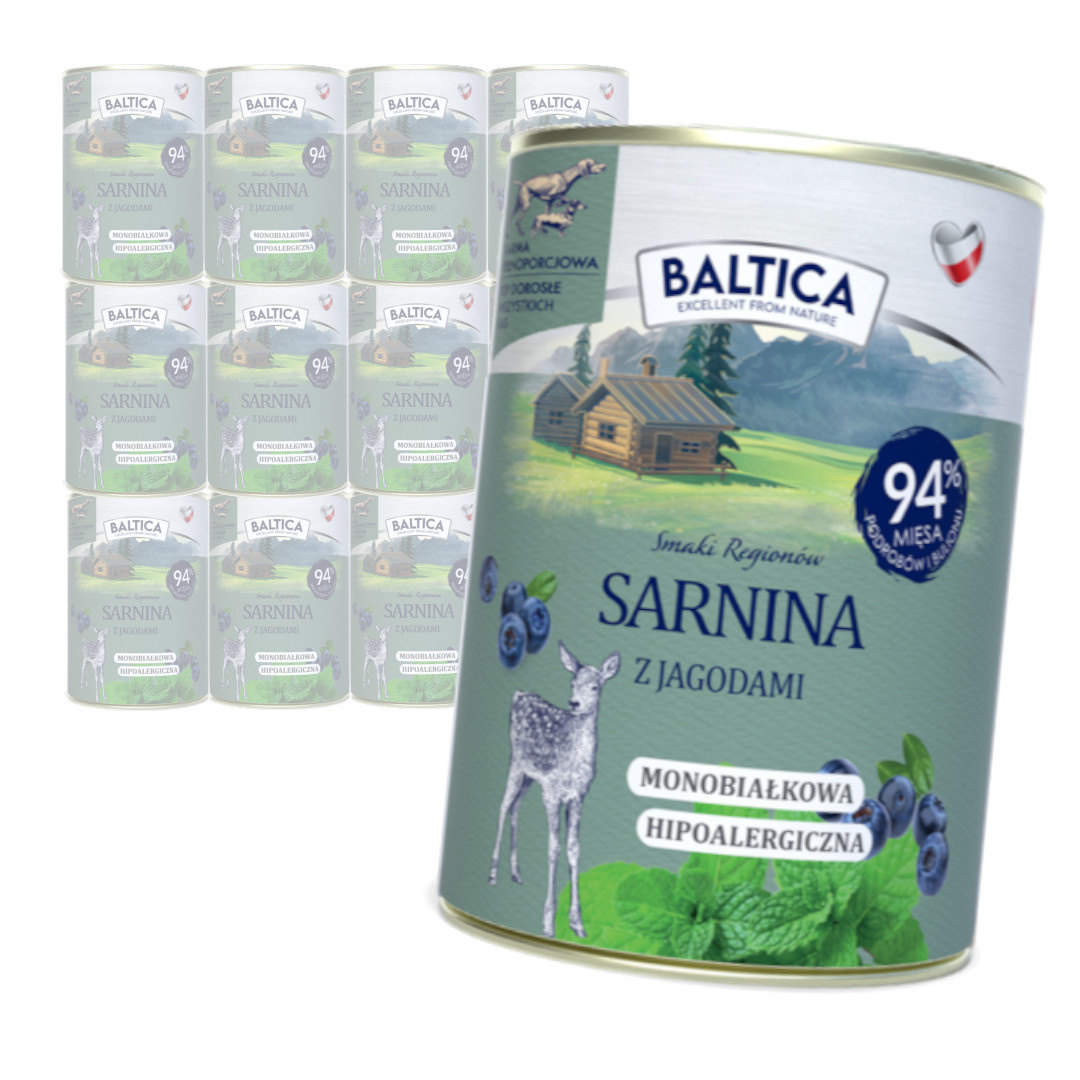 Baltica Monoprotein Sarnina z Jeżyną Mokra Karma Dla Psa