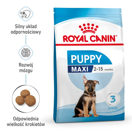 Royal Canin Maxi Puppy 15kg Karma Sucha Dla Szczeniąt Ras Dużych + Szampon VetExpert 250ml