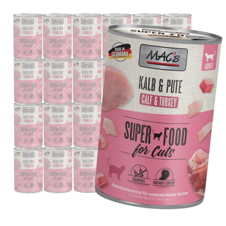 MAC's Cat Mokra Karma Dla Kota Cielęcina Indyk 24x400g