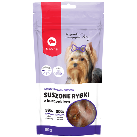 MACED Suszona Ryba Z Kurczakiem Przysmak Dla Psa 60g