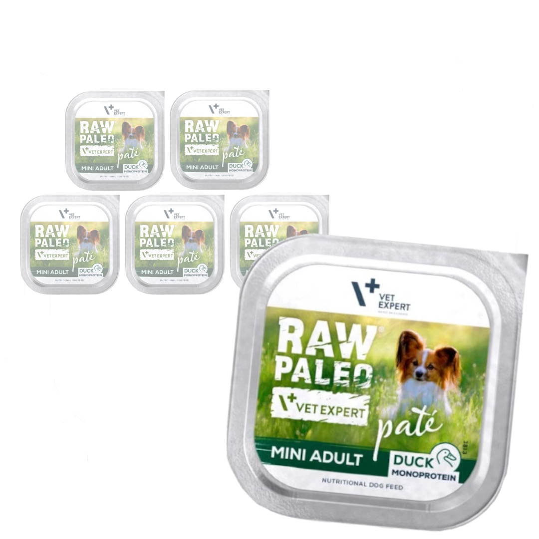 Raw Paleo Duck Pate Mini Adult Monoproteinowa Mokra Karma Pasztet Dla Dorosłych Psów Małych Ras Z Kaczką
