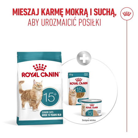 Royal Canin Ageing 15+ Karma Sucha 2kg Dla Kotów Dojrzałych Powyżej 15 Roku Życia