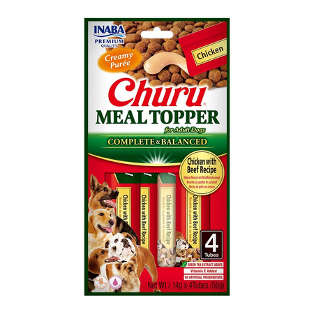Inaba Dog Meal Topper 5x56g Przysmak Pasta Dla Psa Z Kurczakiem i Wołowiną 4+1 GRATIS