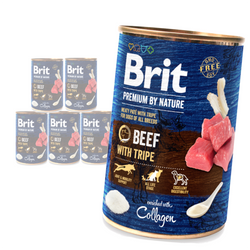 Brit Premium by Nature Adult Mokra Karma Dla Psa Wołowina Z Flakami 6x400g