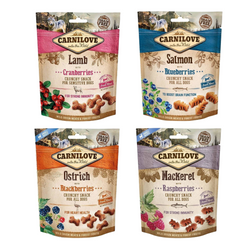 Carnilove Crunchy Snack 4x200g Przysmak Dla Psa Jagnięcina Łosoś Struś Makrela