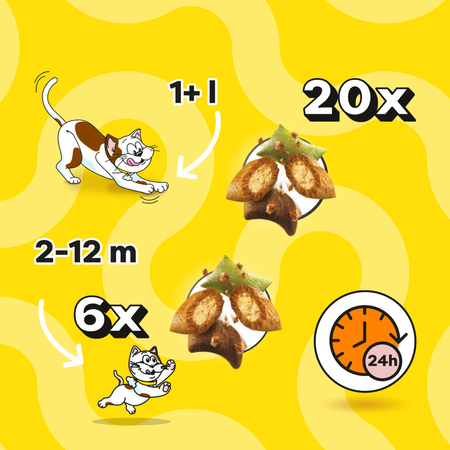 Dreamies Shake Ups Multivitamins 6x55g Przysmak Dla Kota Mix Smaków Kurczak Owoce Morza