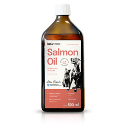 LAB-V Olej Z Łososia 100% Premium Dla Psa I Kota 500ml Na Skórę Sierść I Alergie